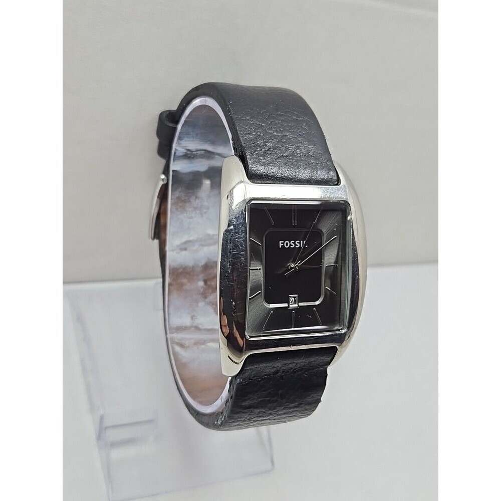 Fossil Arkitekt FS4510 Mens Tonneau Leather Date Watch New Battery 5ATM 50M - Picture 3 of 12